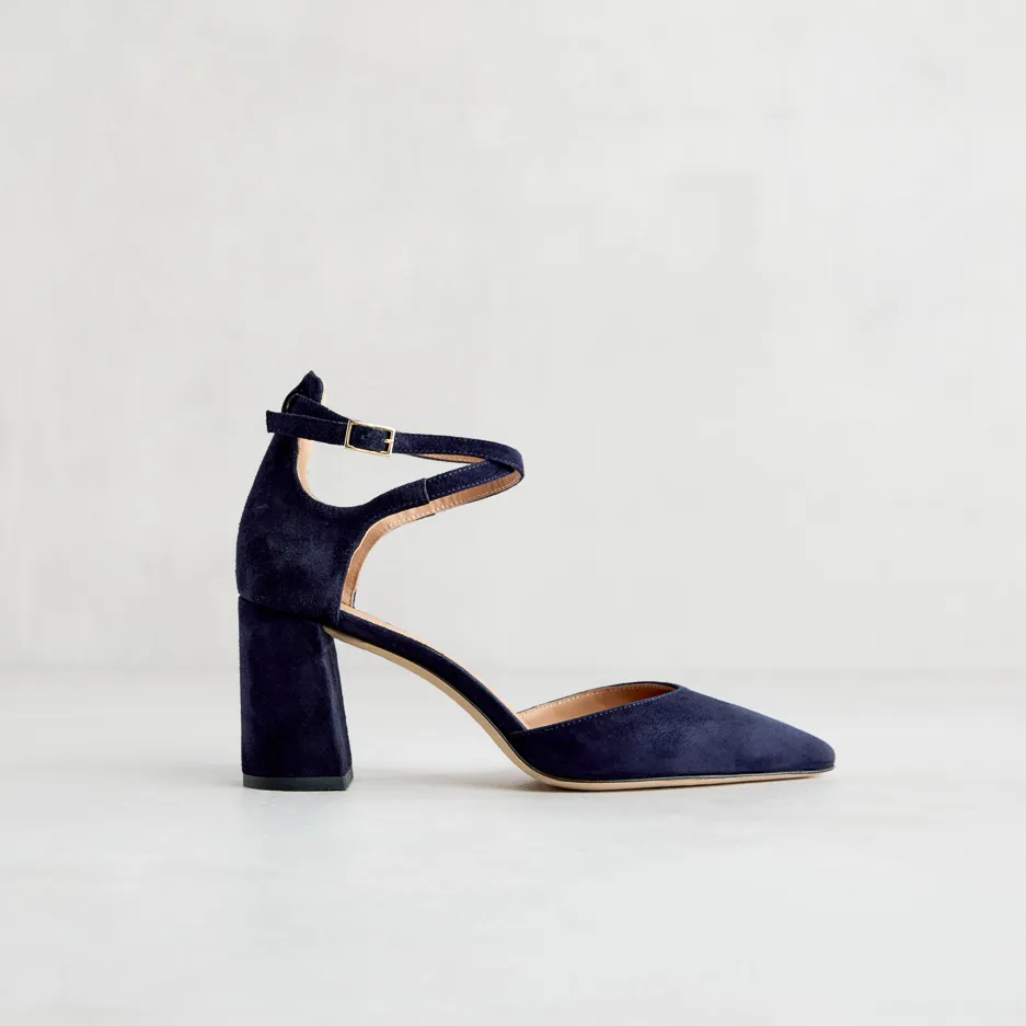 Decolleté Blu Cinturino Incrociato