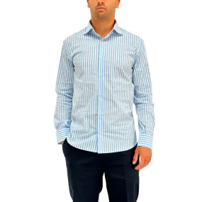 Edd Camicia Isidro Uomo, Collo Classico, Fantasia Righe, Cotone
