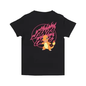 Maglietta Ragazzo Youth Fire Type 1 Tee X Pokemon Black