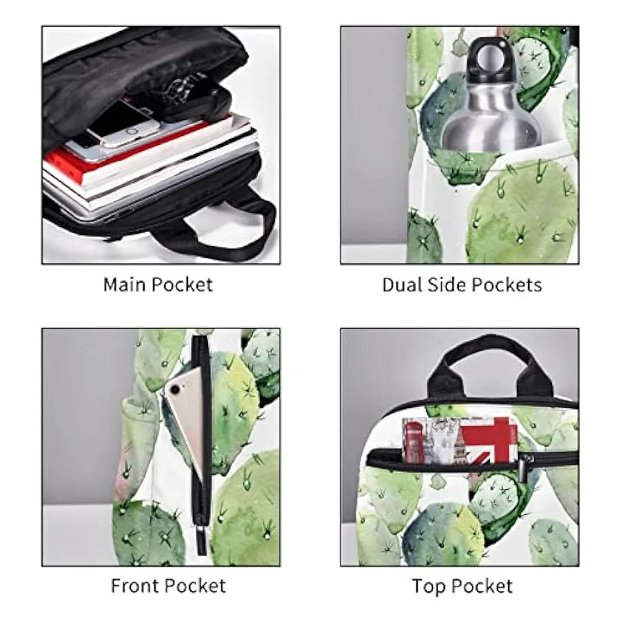 OTRAHCSD Zaino, zaino leggero con cactus verde per uomo donna, zaino casual per escursionismo, campeggio, viaggi, attività all’a