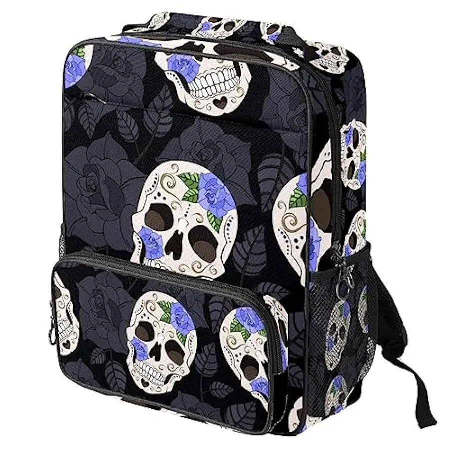 suojapuku Zaino da donna per college,borsa da viaggio zaino classico,Teschi di zucchero,Zainetto casual leggero 162291757